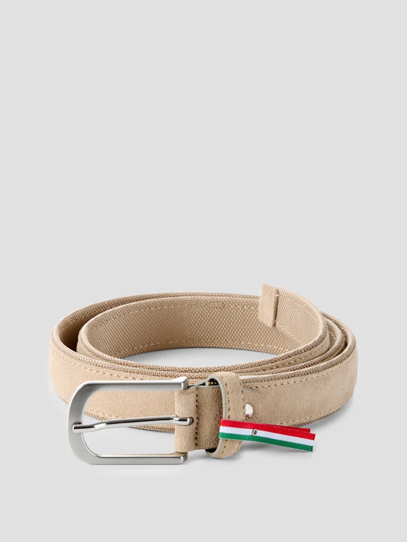 Ceinture en cuir et tisu