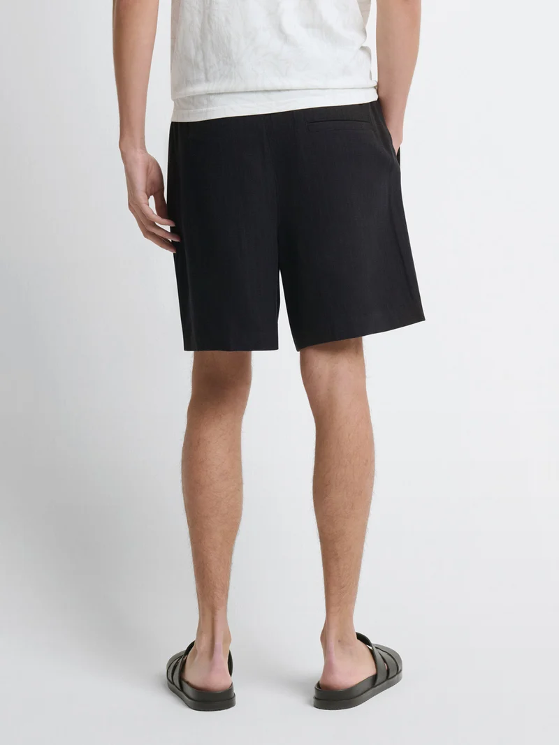 Bermuda en maille taille semi-élastiquée