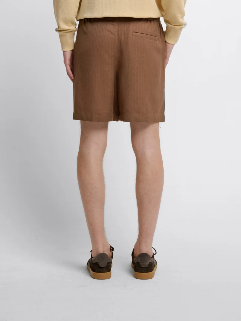 Bermuda en maille taille semi-élastiquée