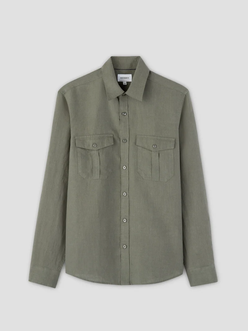 Chemise slim en lin