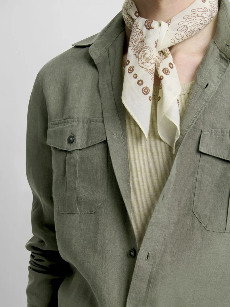 Chemise slim en lin