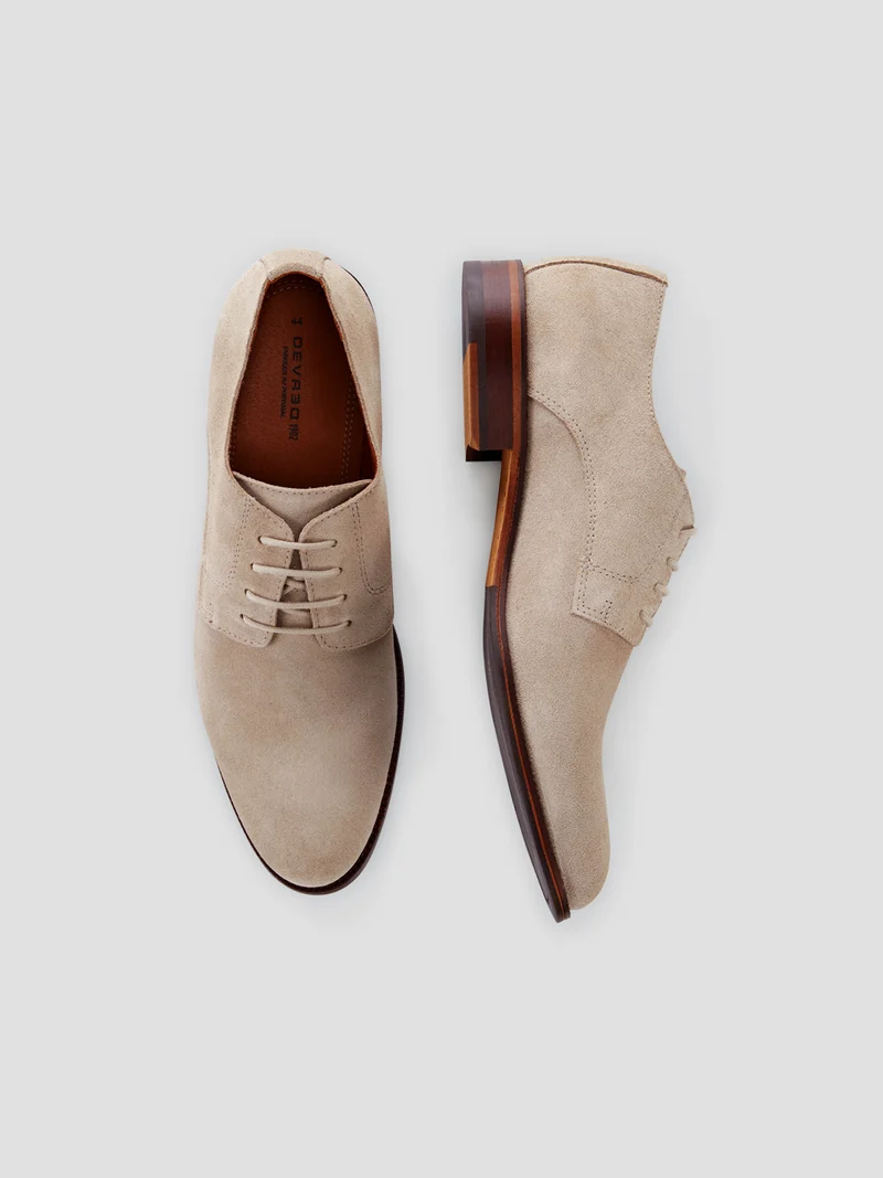 Derbies en cuir suédé