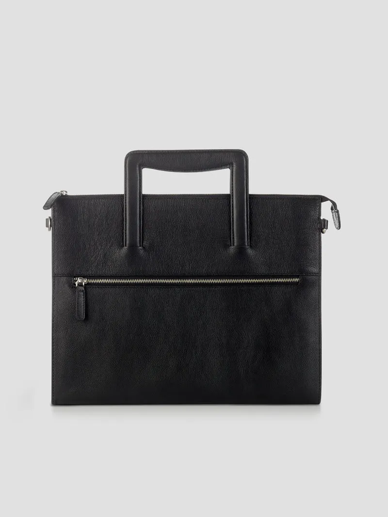Sacoche d'ordinateur en cuir grainé