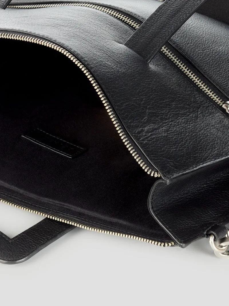 Sacoche d'ordinateur en cuir grainé