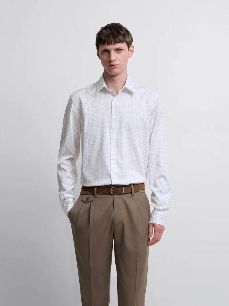 Chemise slim à motifs