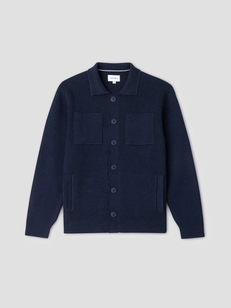 Cardigan col chemise en coton bio