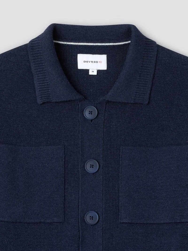 Cardigan col chemise en coton bio