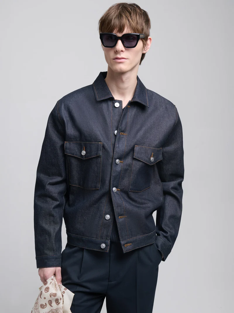 Veste selvedge col chemise - L'atelier