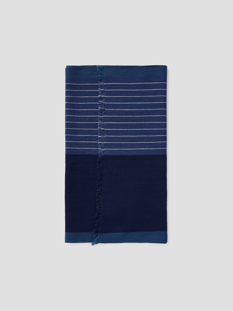 Echarpe en coton-lin à motifs