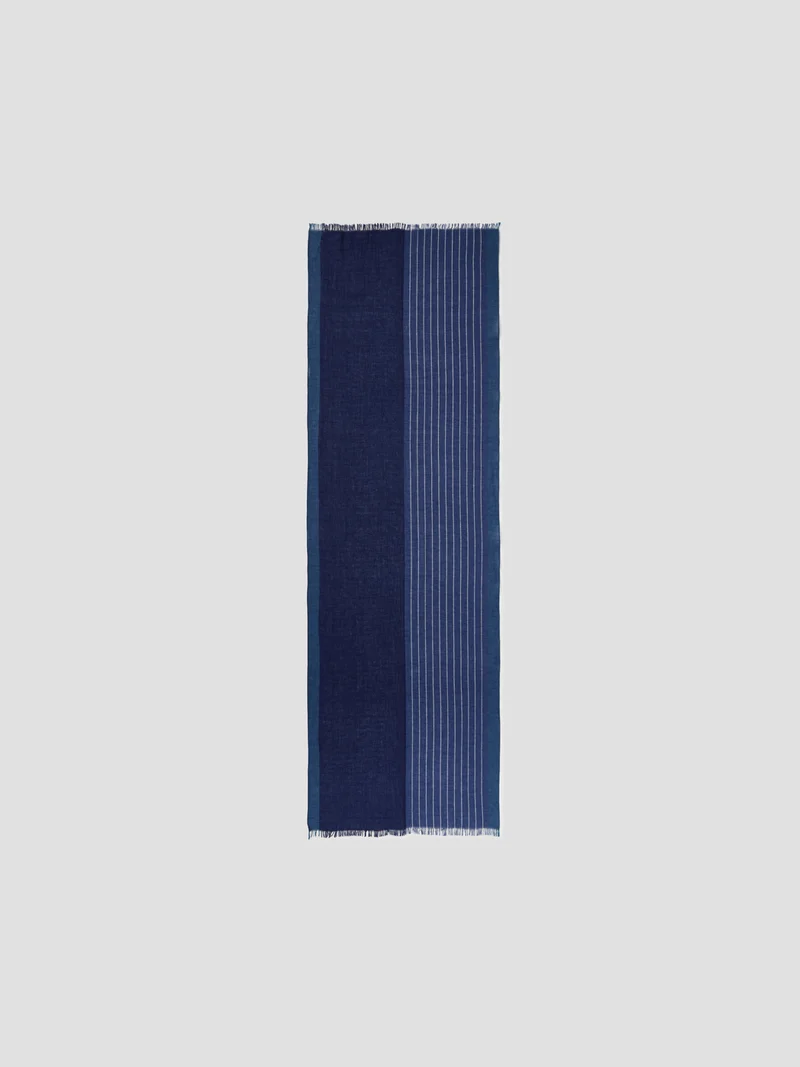 Echarpe en coton-lin à motifs