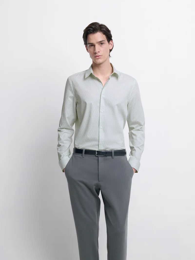 Chemise slim à motifs