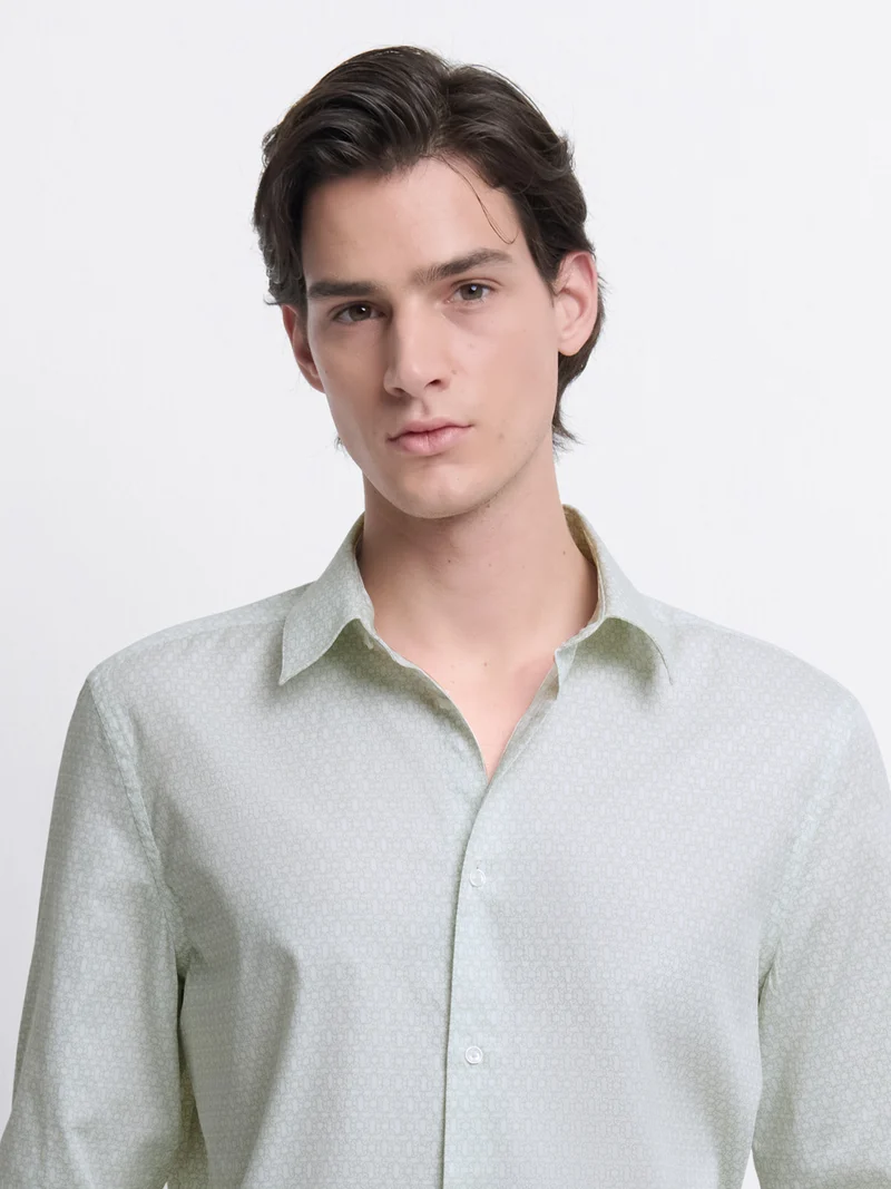 Chemise slim à motifs