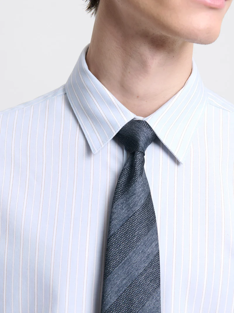 Chemise slim rayée sans repassage