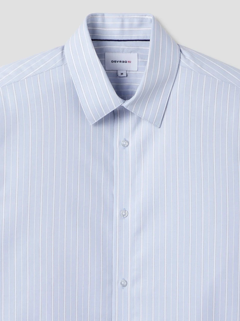 Chemise slim rayée sans repassage