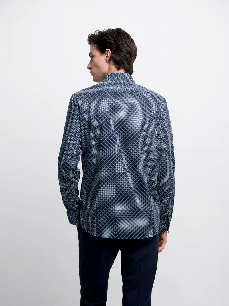 Chemise slim à motifs