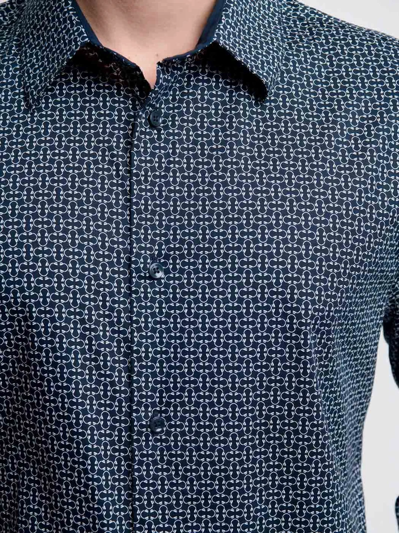 Chemise slim à motifs