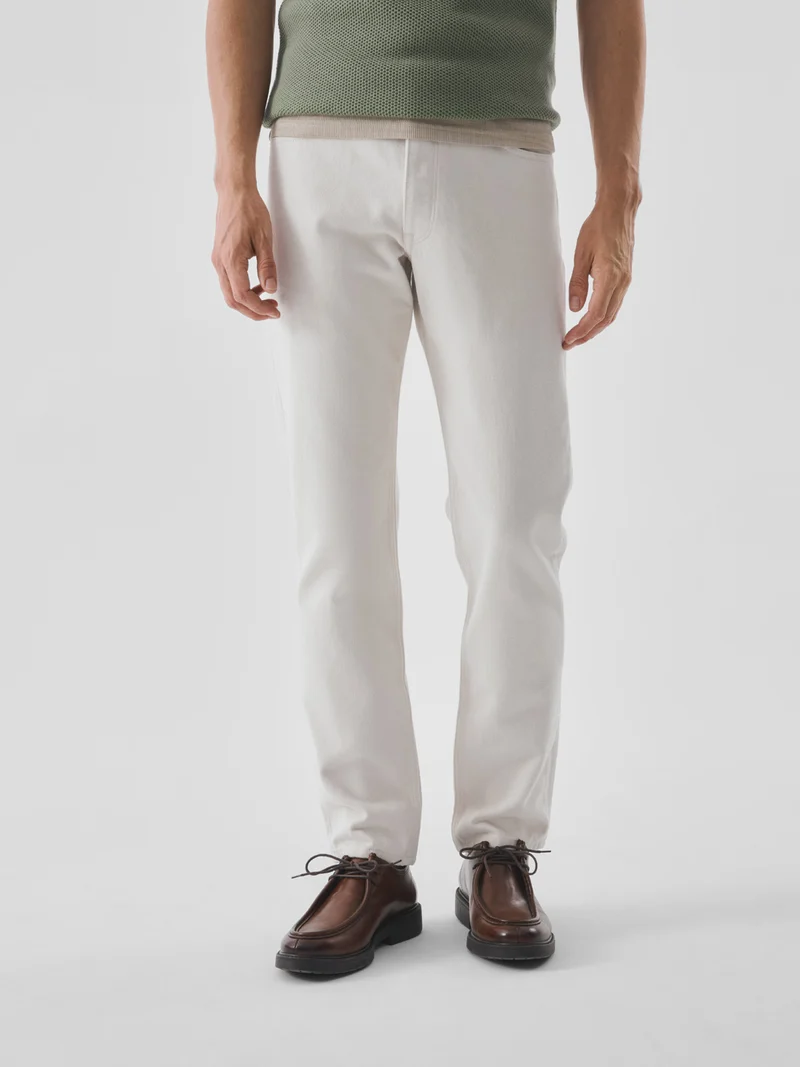 Jean couleur regular en coton