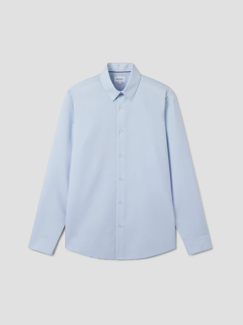 Chemise slim en coton double retors