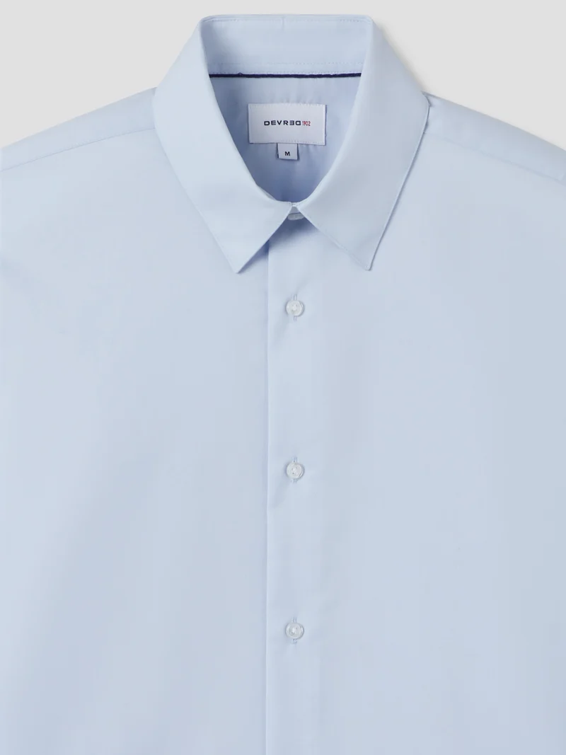Chemise slim en coton double retors