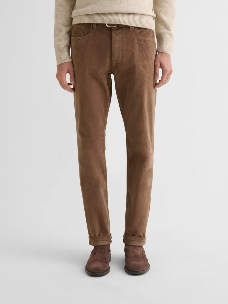 Jean couleur slim en velours