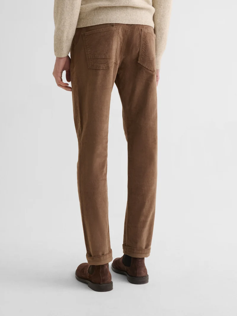 Jean couleur slim en velours