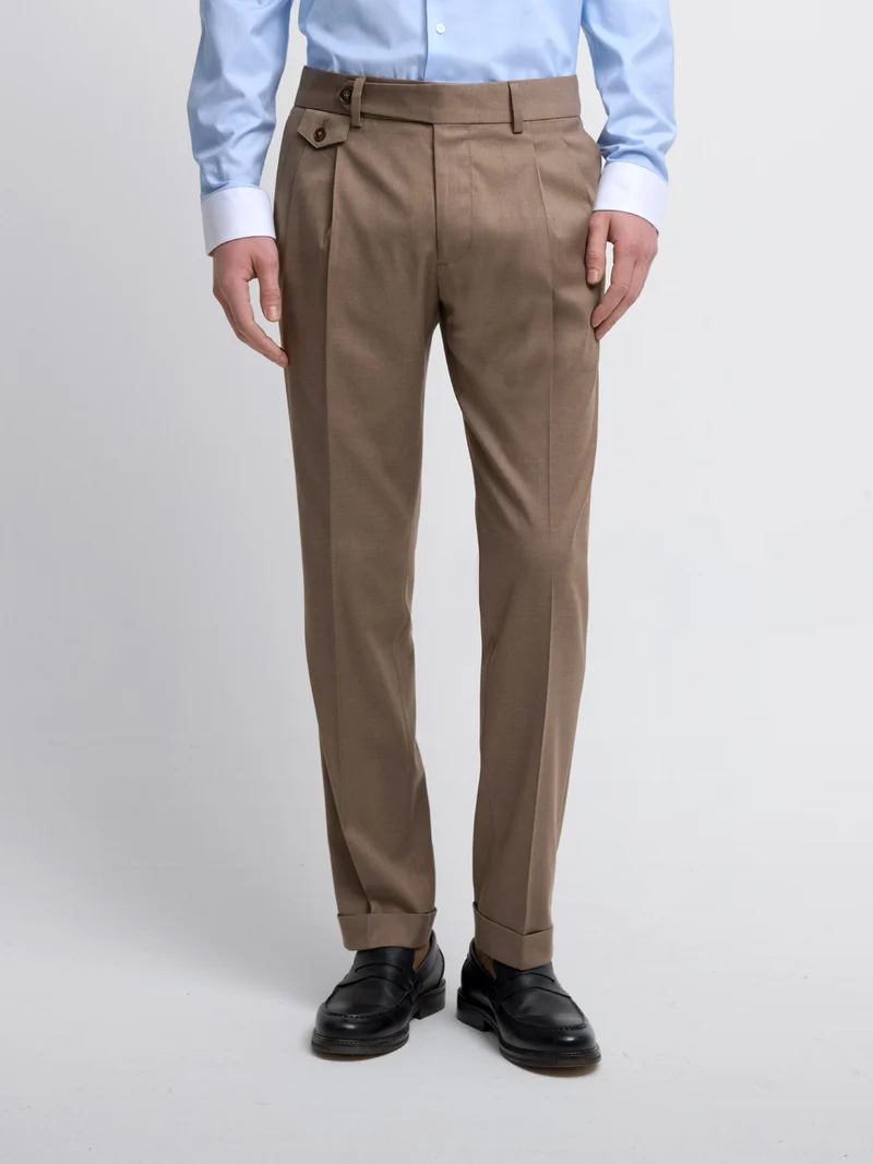 Pantalon de costume slim à double pince