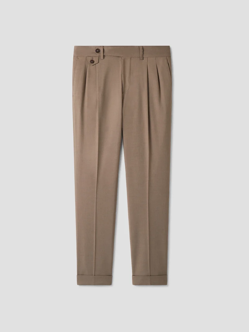 Pantalon de costume slim à double pince