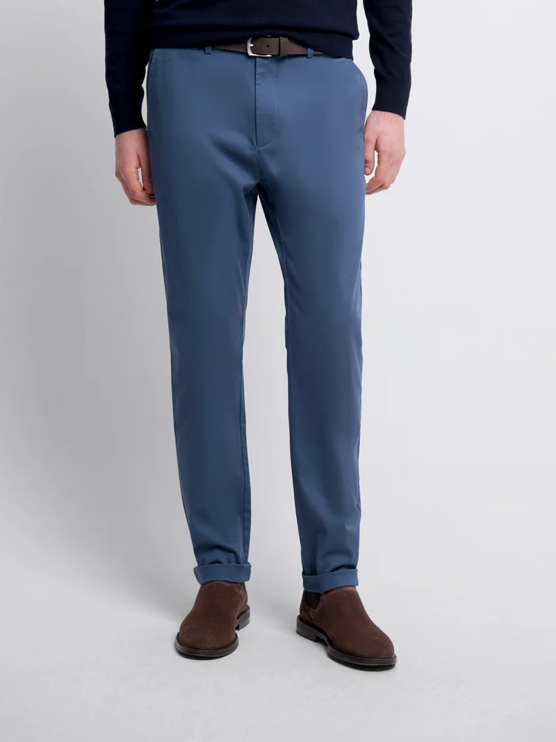 Chino en coton mélangé