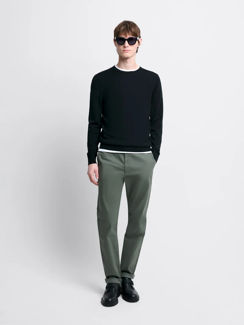 Chino en coton mélangé