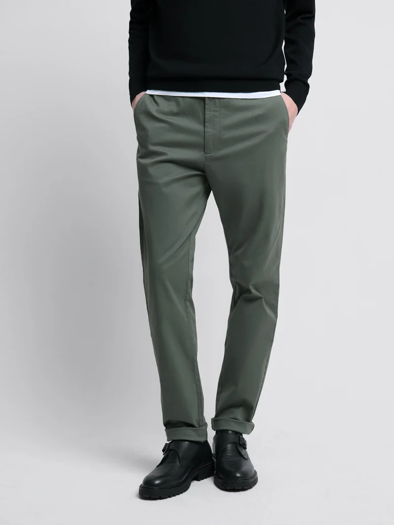 Chino en coton mélangé