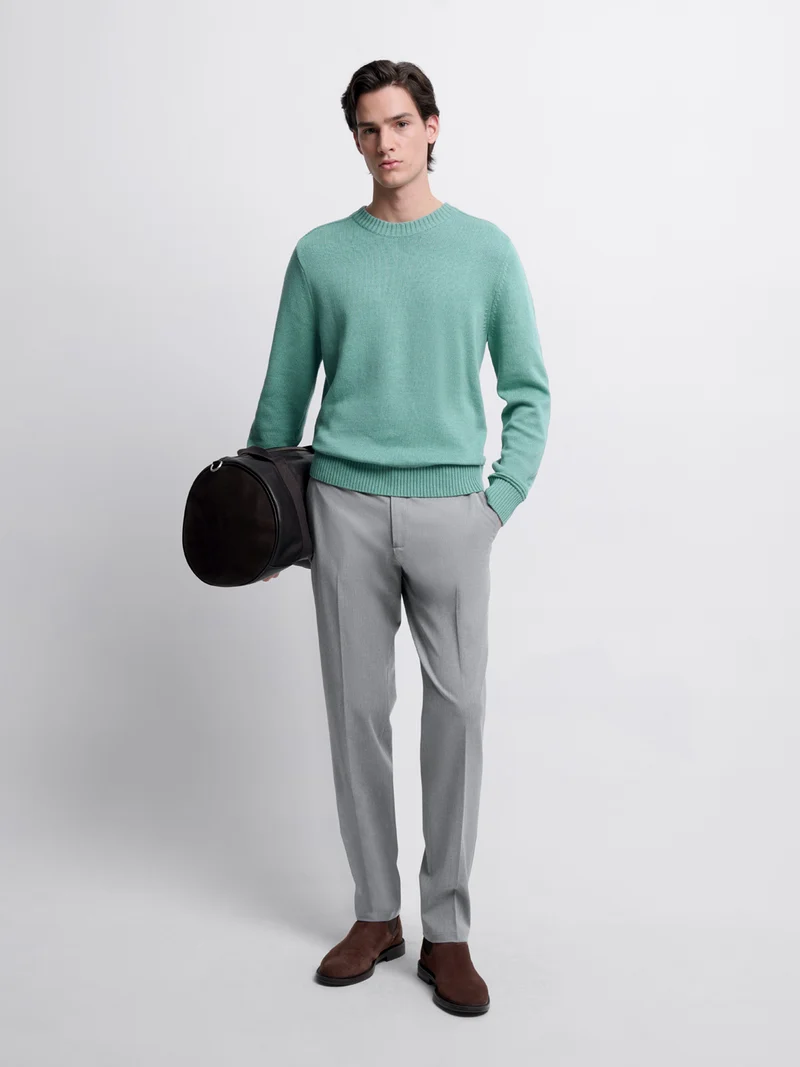 Chino taille semi-élastiquée