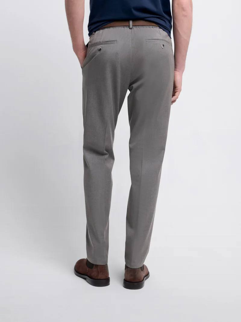 Chino taille semi-élastiquée