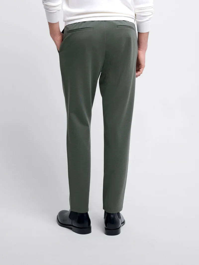 Chino stretch taille semi-élastiquée