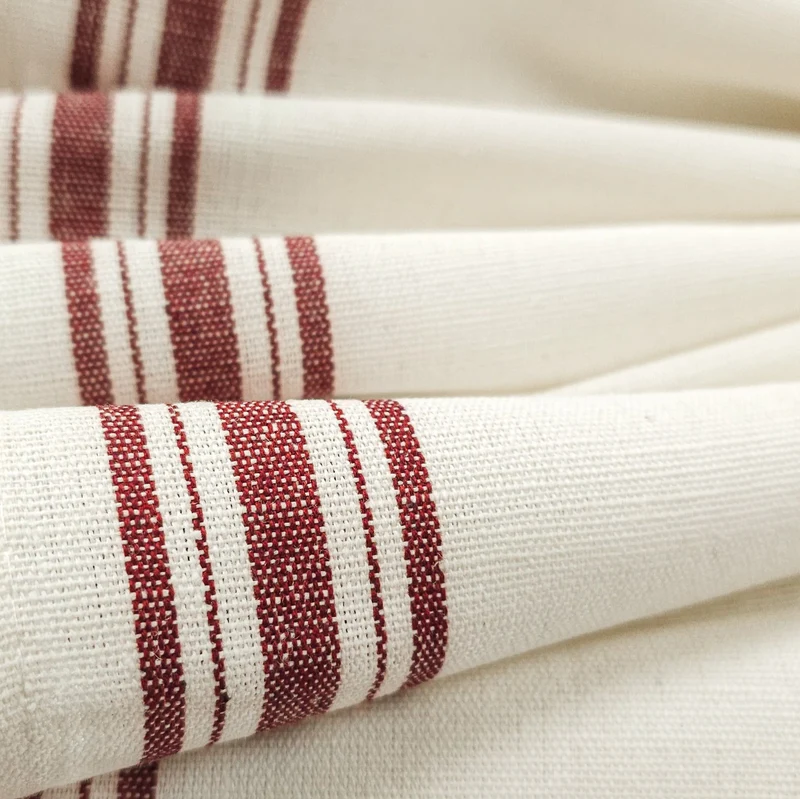Tissu pour linge à vaisselle | Lin & Coton | Rayures Classiques