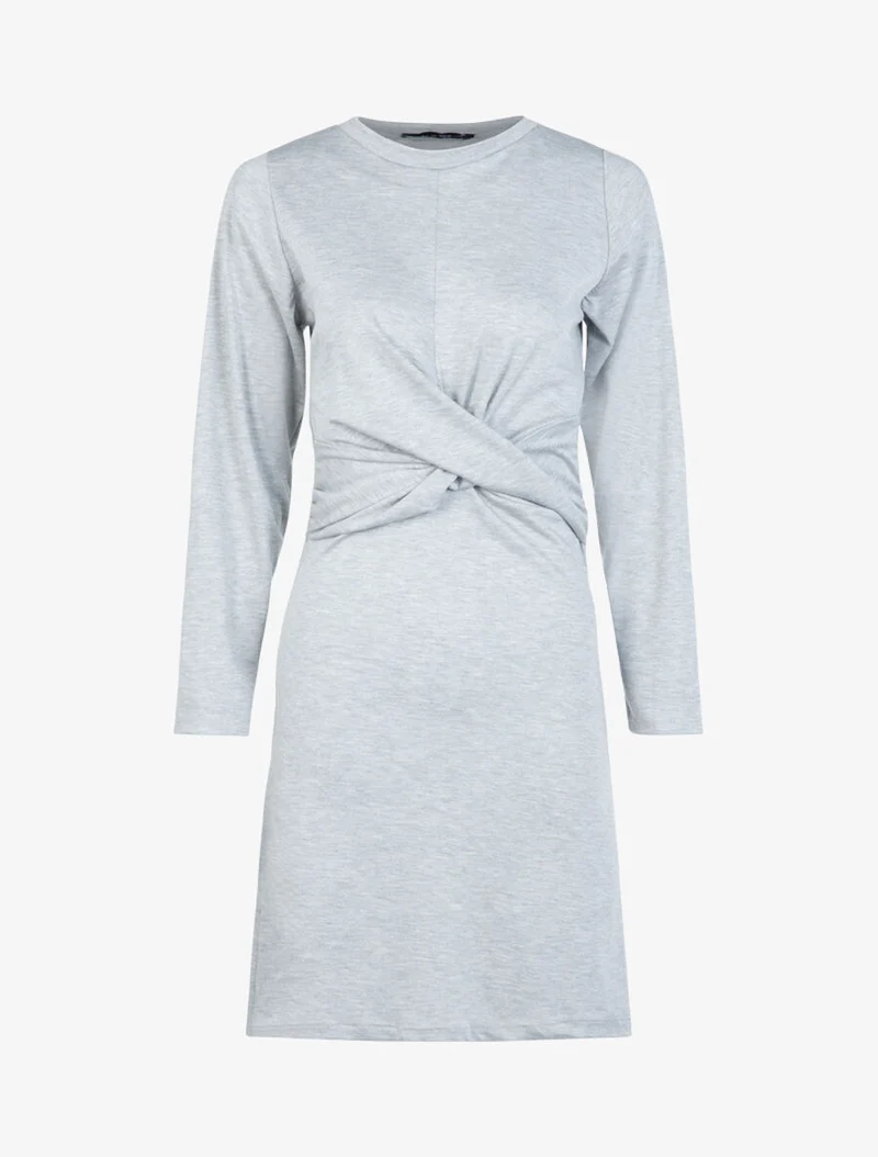 Robe à bandes croisées à la taille - Gris clair