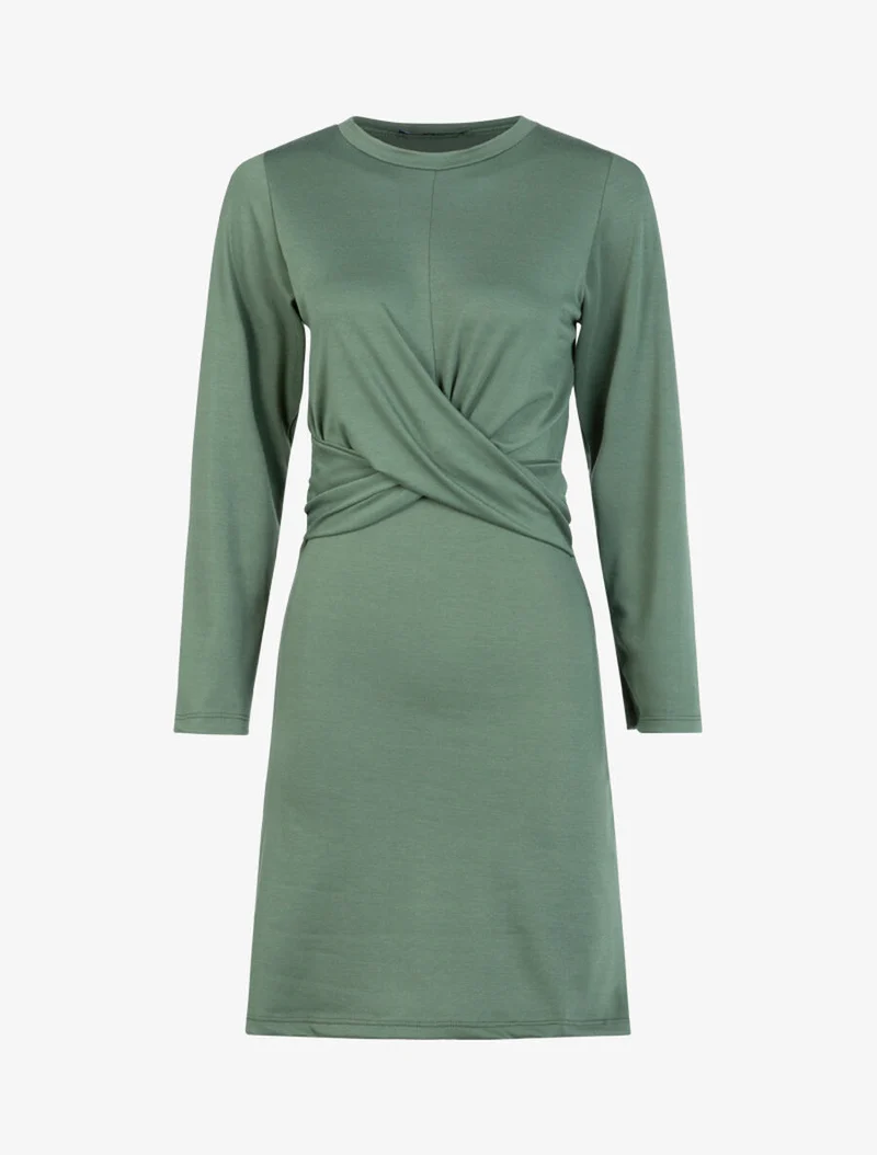 Robe à bandes croisées à la taille - Kaki clair