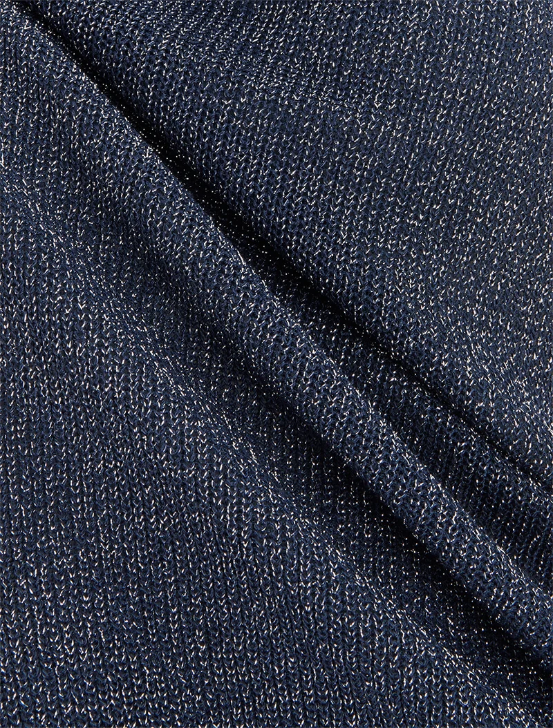 Top sans manches à maille fine irisée - Marine
