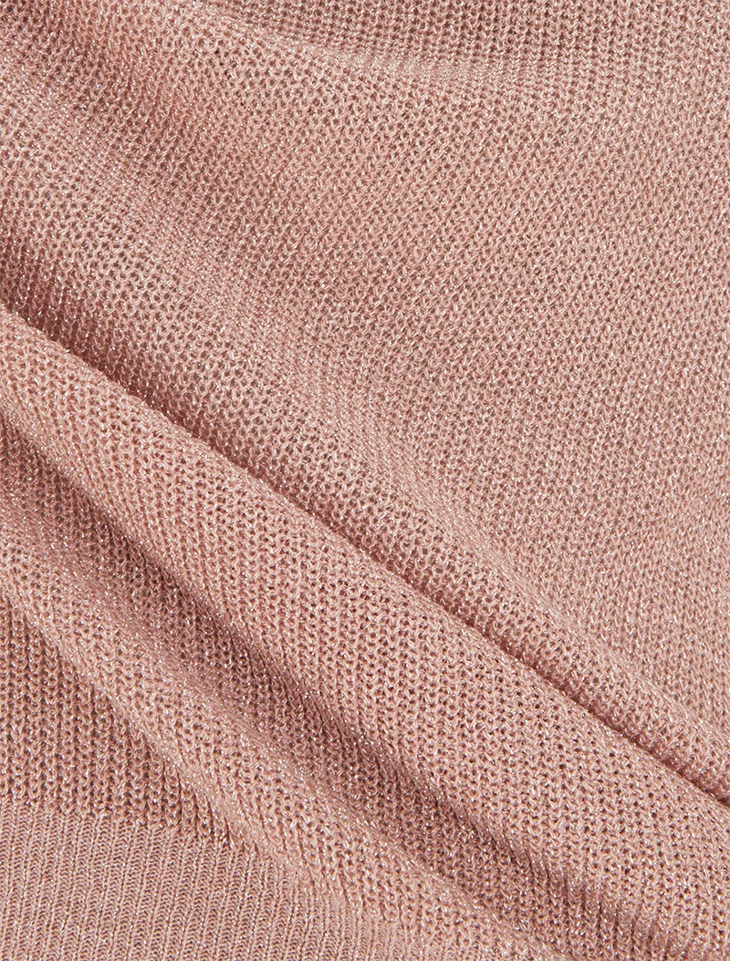 Top sans manches à maille fine irisée - Rose