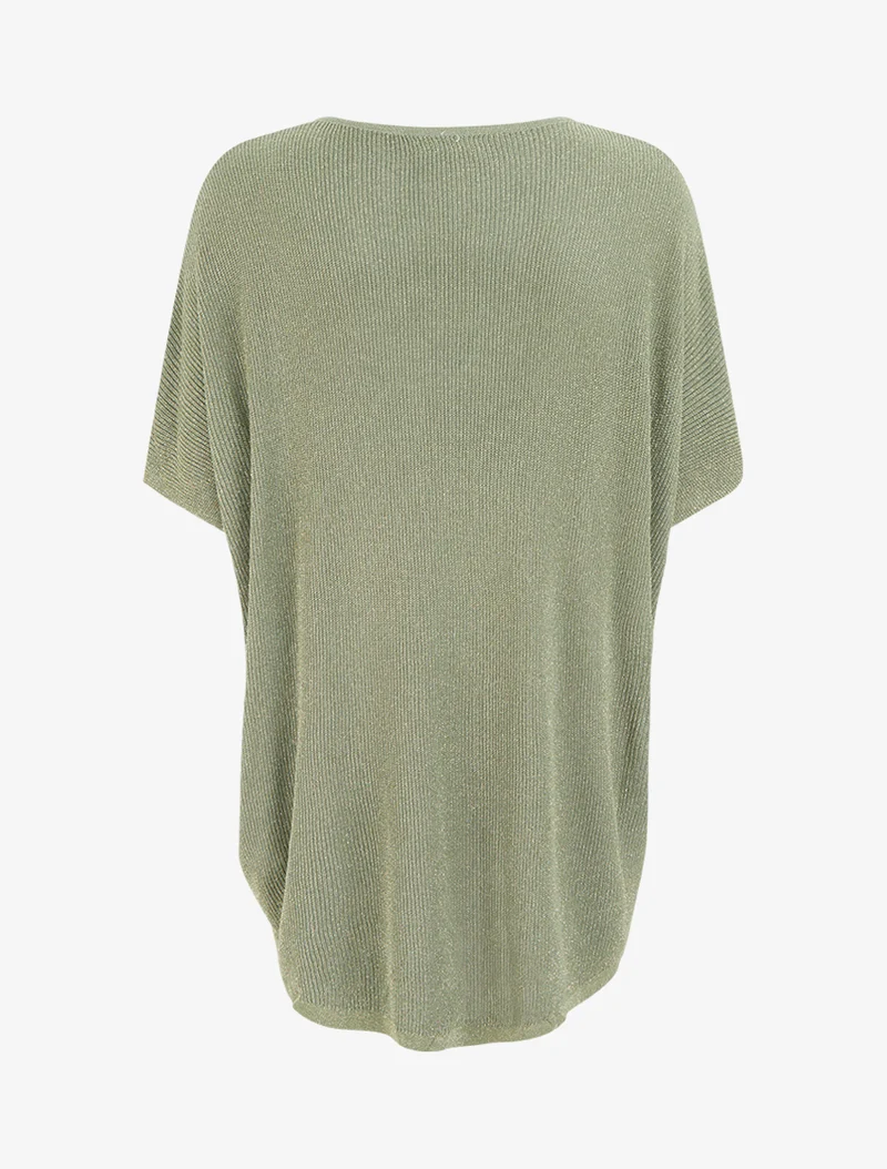 Top ample manches courtes chauve-souris - Kaki