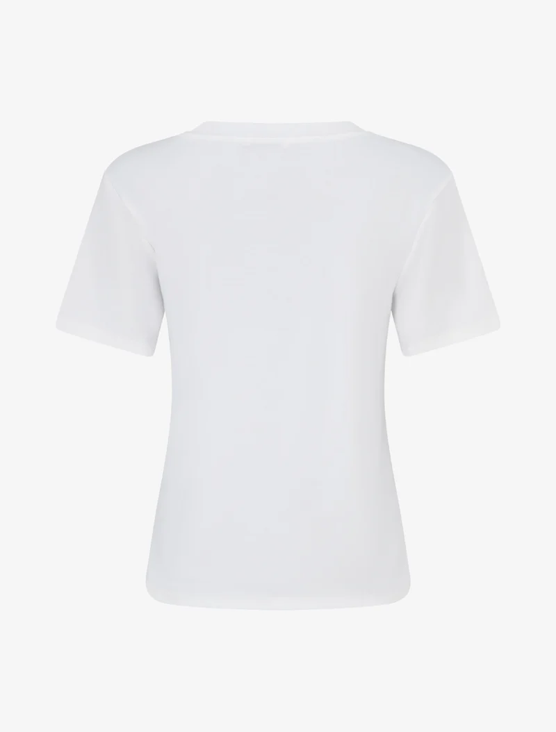 T-shirt manches courtes à motif floral - Blanc