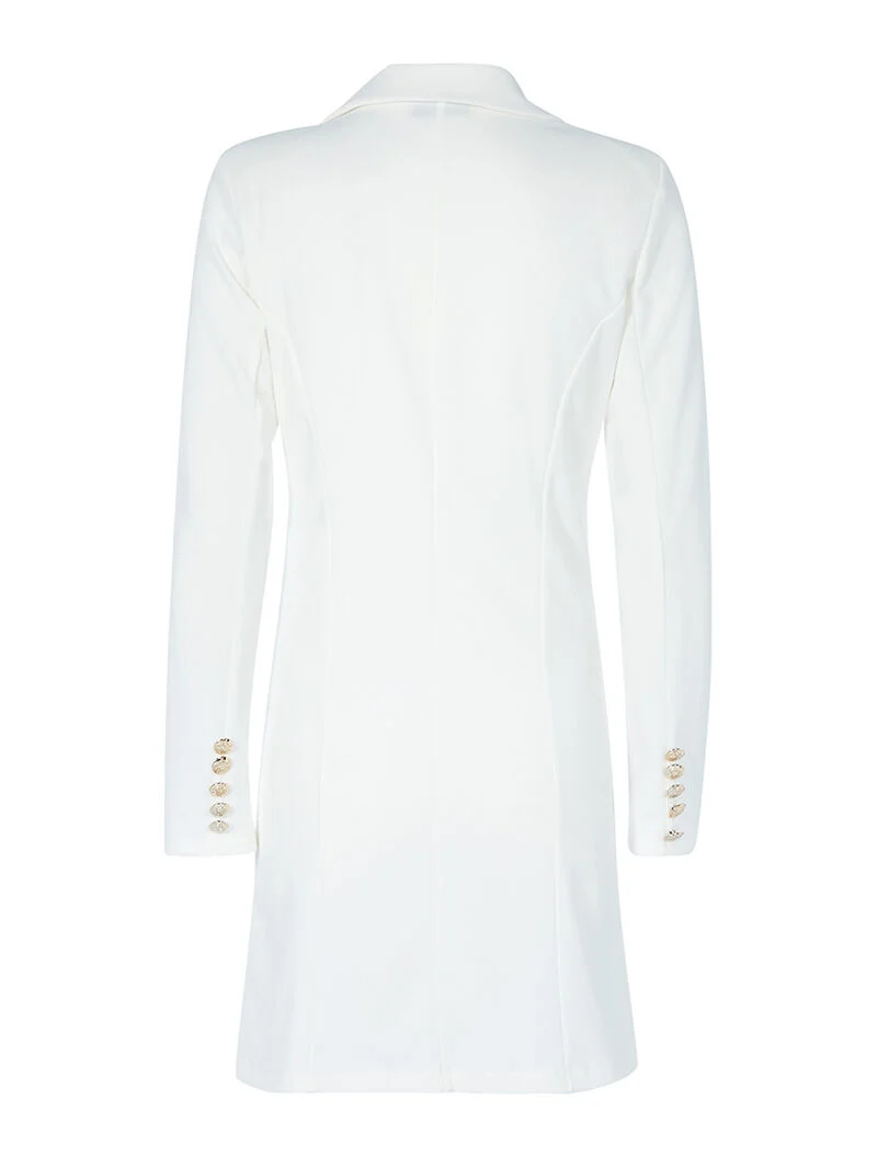 Robe style veste de tailleur - blanc