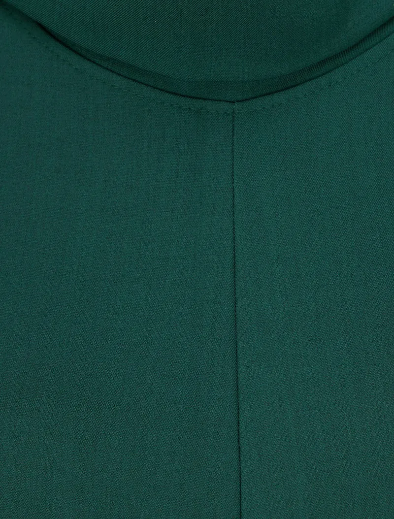 Combinaison ample sans manches à col à revers - Vert foncé