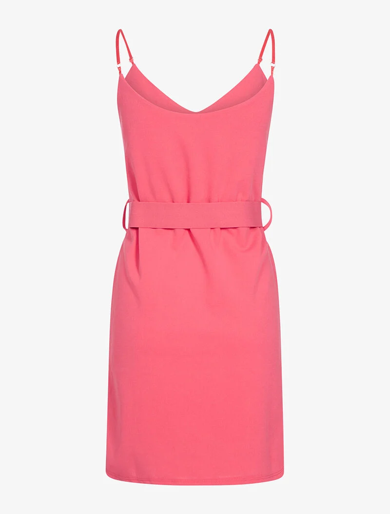 Robe nuisette à taille ceinturée - rose