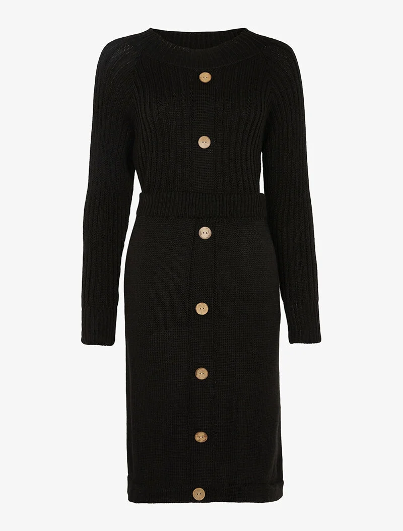 Ensemble jupe en maille - noir