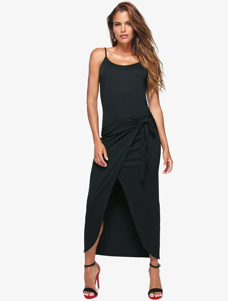 Robe à effet portefeuille - noir