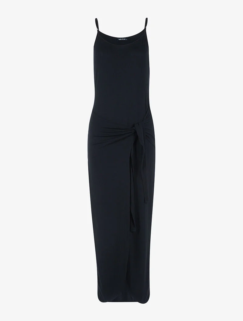 Robe à effet portefeuille - noir