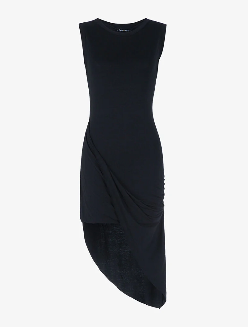 Robe coupe asymétrique - noir