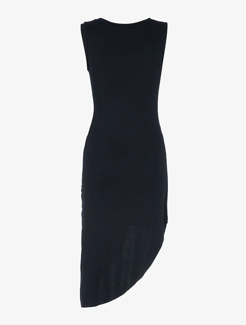 Robe coupe asymétrique - noir