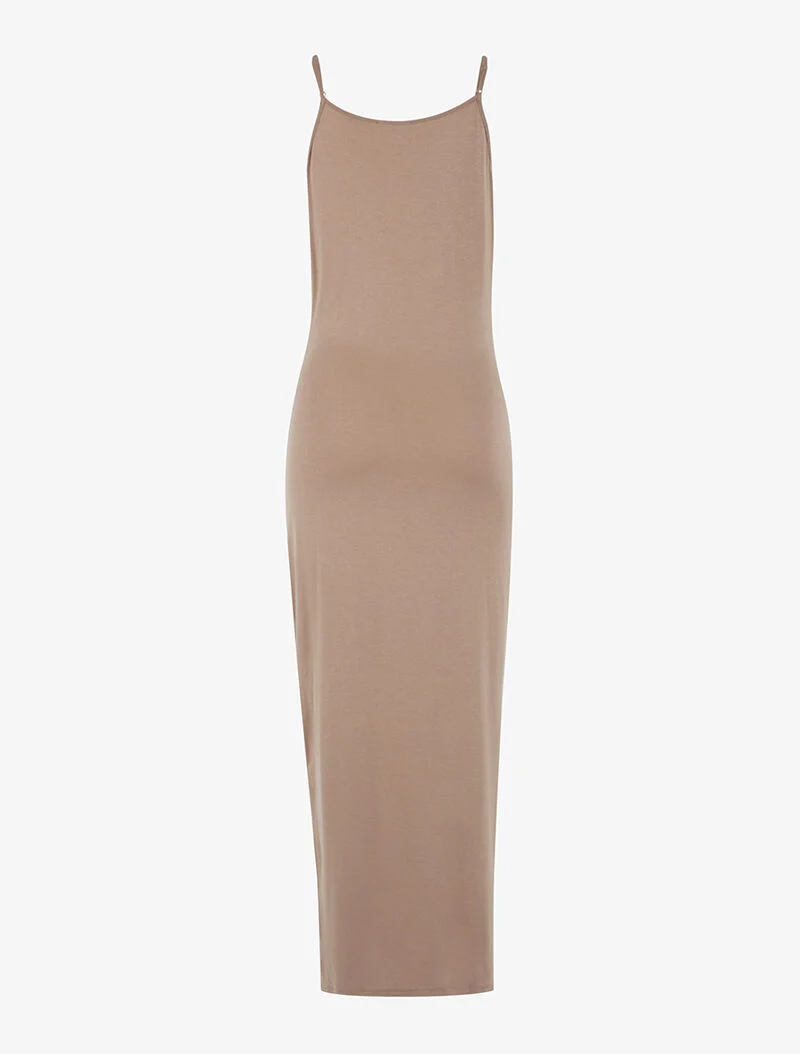 Robe à effet portefeuille - taupe