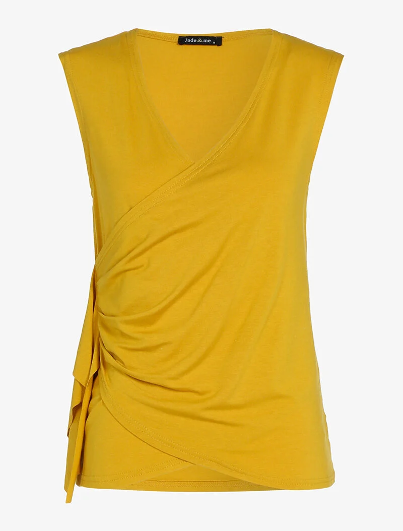 Top cache-coeur - jaune